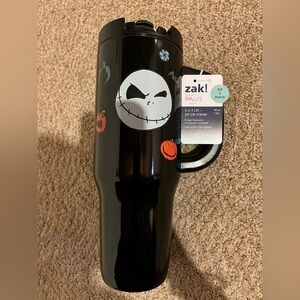 Zak! Jack Skellington NWT 40oz Tumbler. Leak Proof 2 in 1 Lid Sip or Straw.